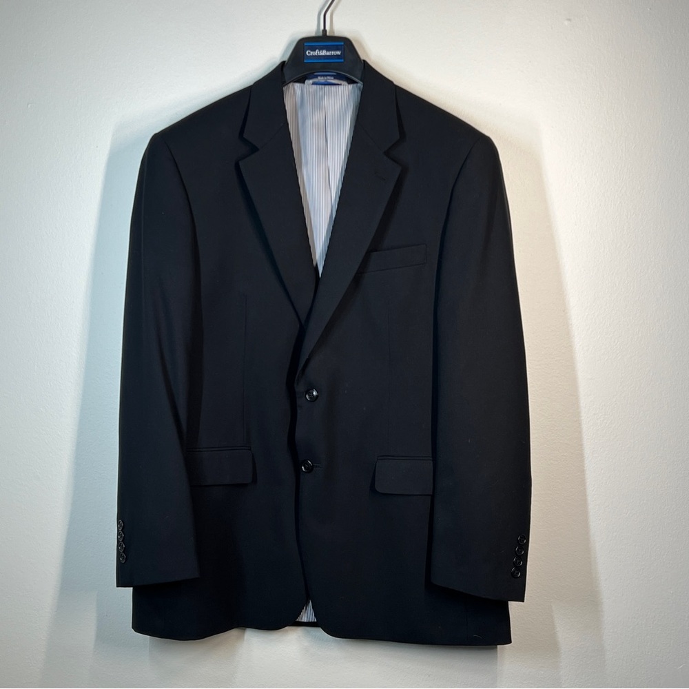 CROFT & BARROW Men’s Suit Coat Dark Navy Blue Size 42R